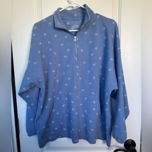 Aerie Light Blue Zip-Up Sweater